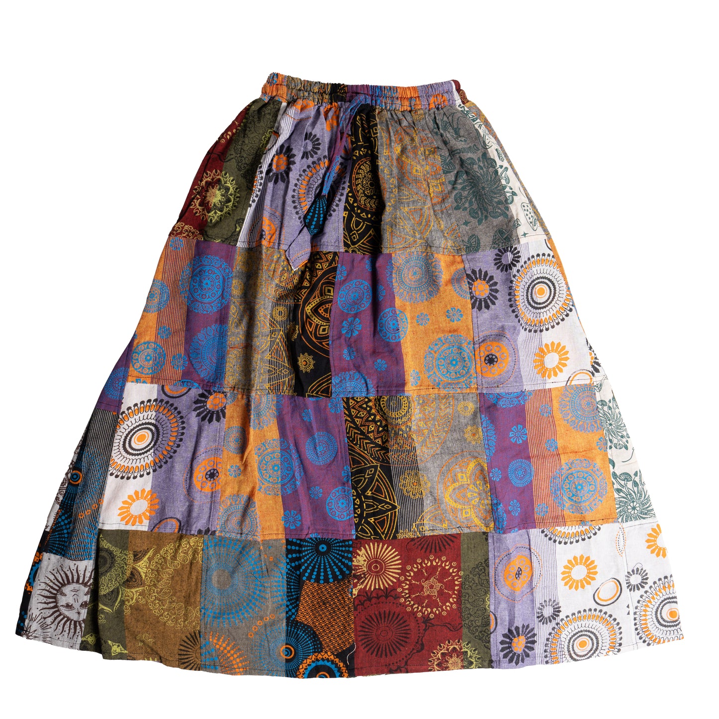 Patched Multi Color Skirt