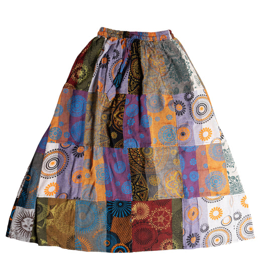 Patched Multi Color Skirt